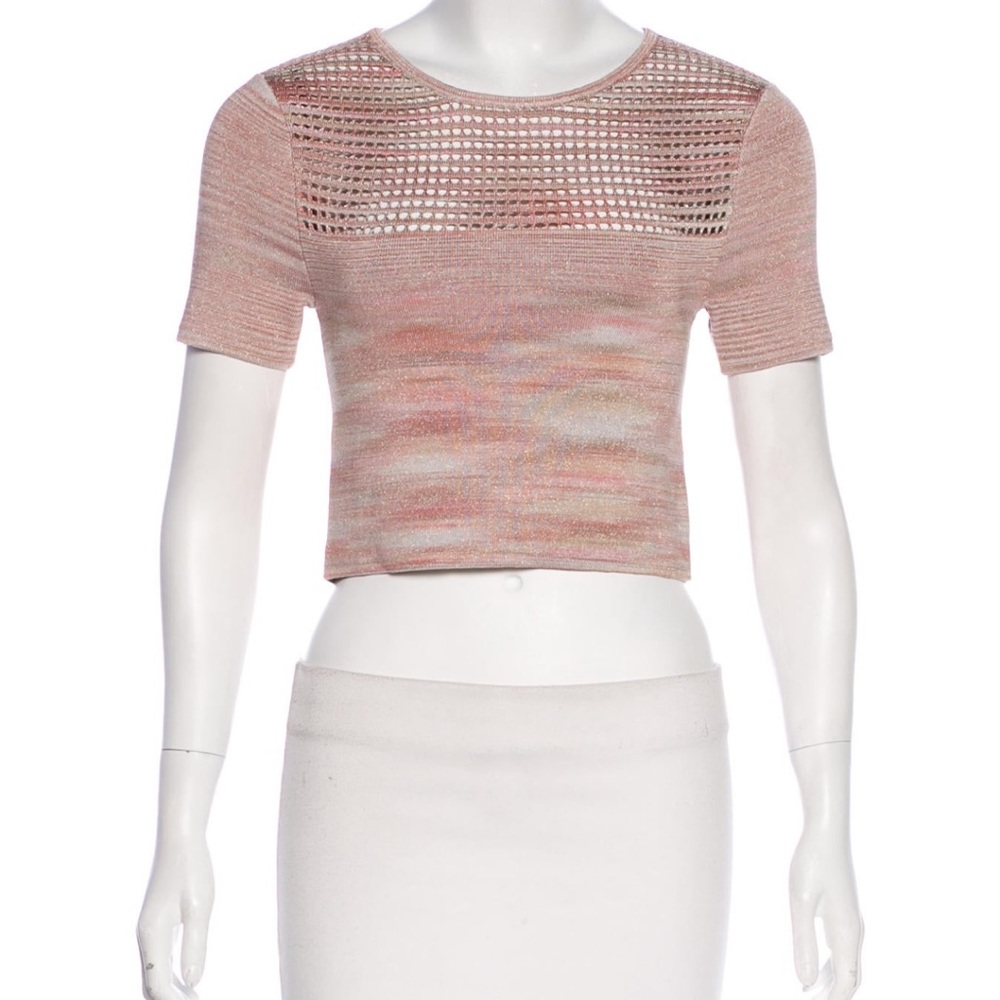 Torn by Rony Kobo Cutout accent crop top